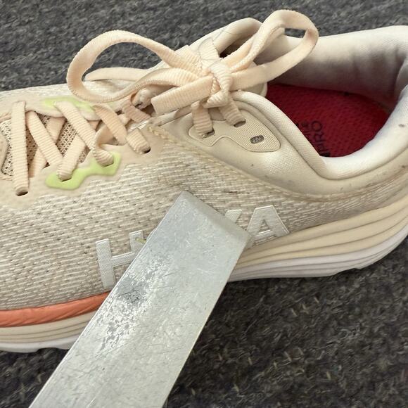 Hoka One One Gaviota 5 Sneakers Women 8.5D Women 1134270 Beige Pink Run Jog Gym - Picture 3 of 13